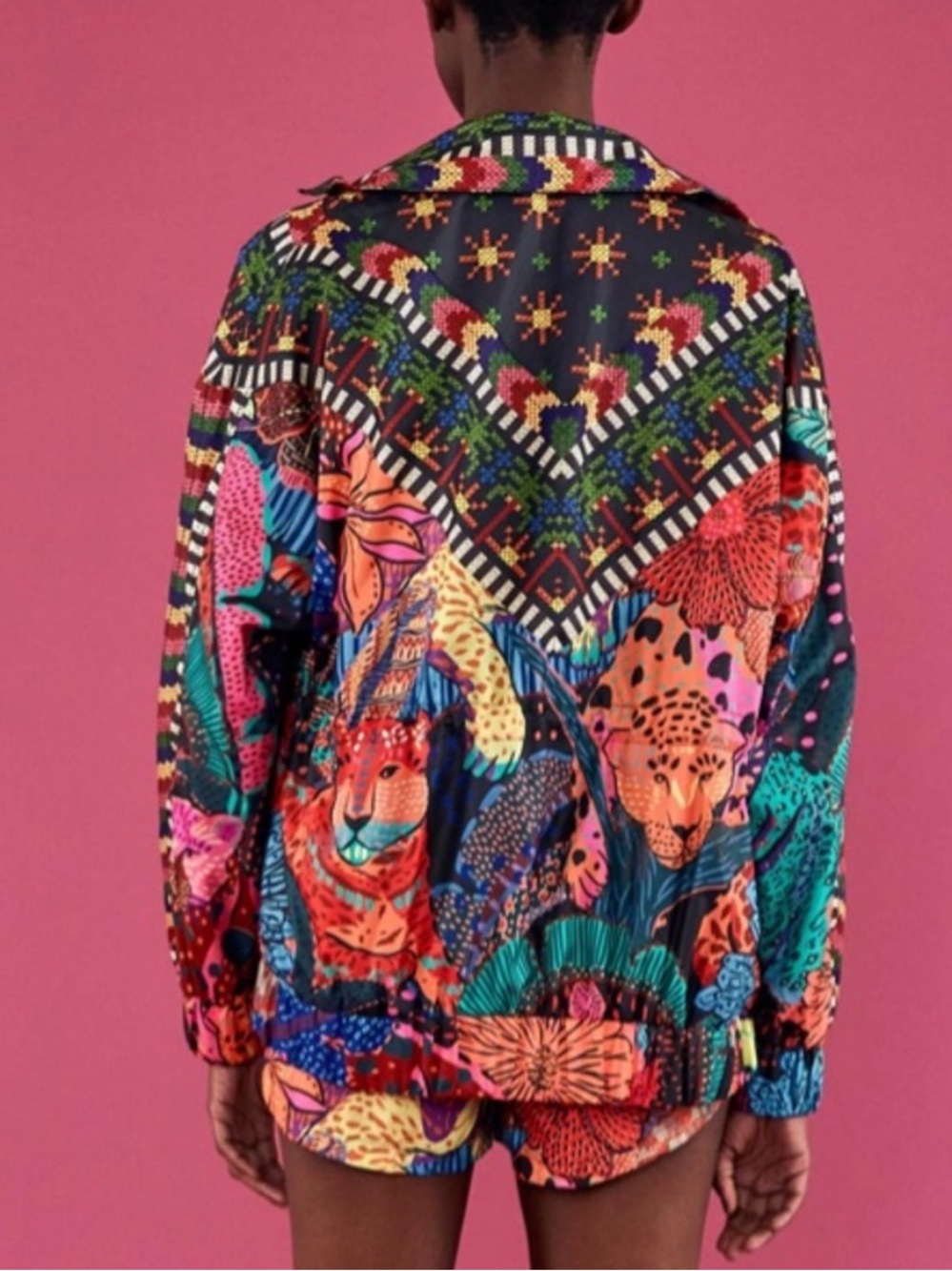 FARM Rio | Black Cool Leopards Windbreaker - Picture 3 of 12